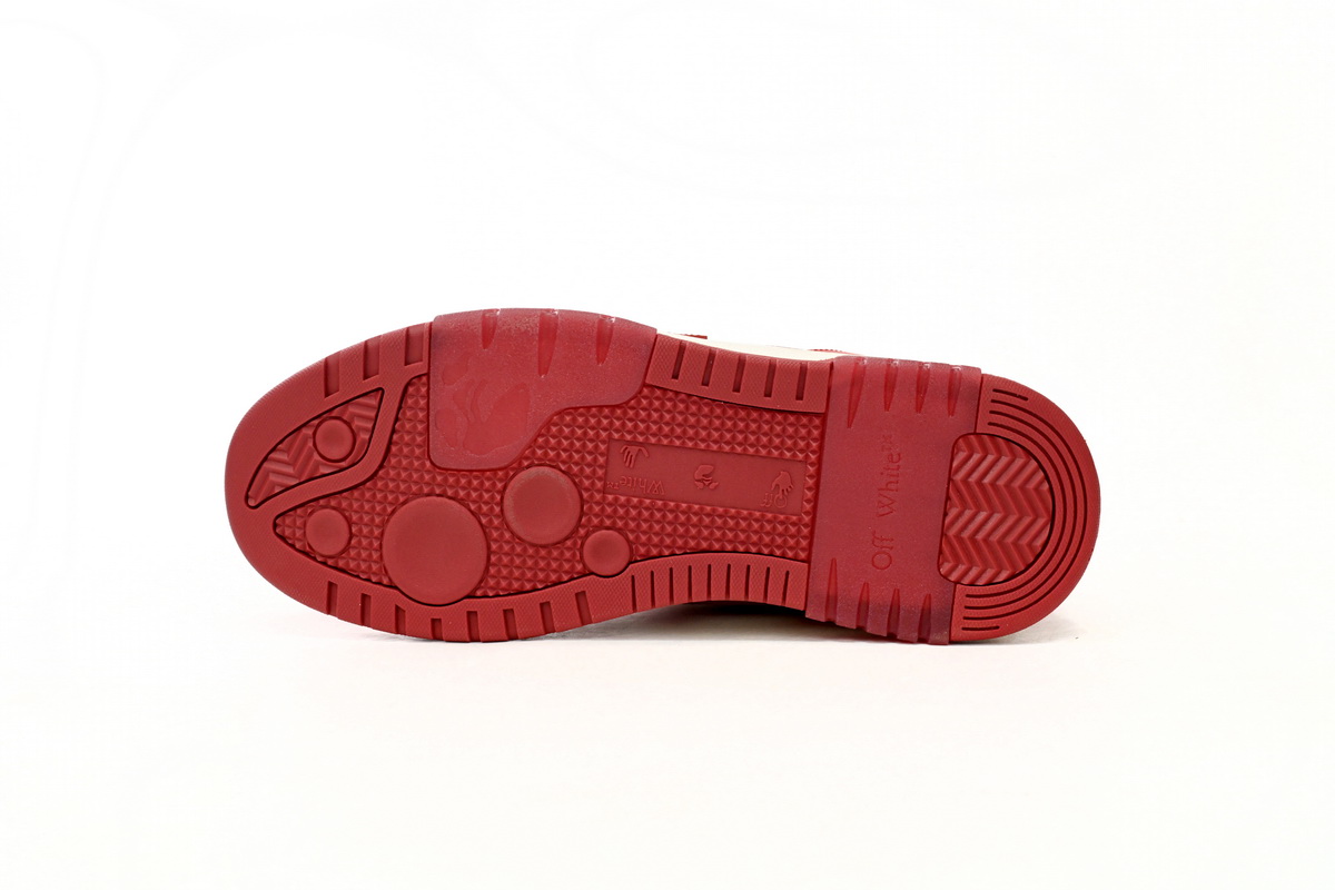 OFF-WHITE Out Of Office Low Tops Red White