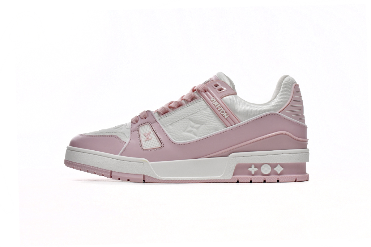 LV Trainer Low Pink White