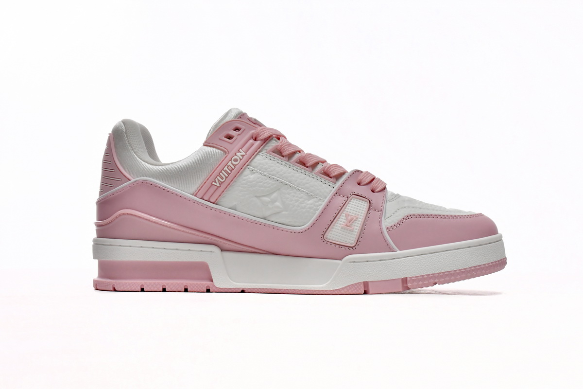 LV Trainer Low Pink White
