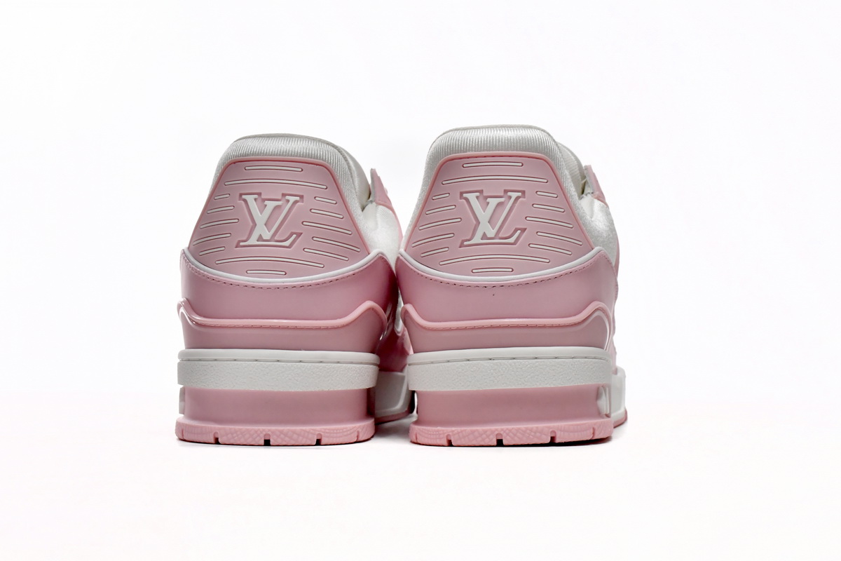 LV Trainer Low Pink White