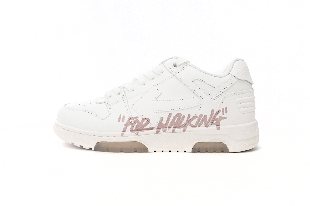 OFF-WHITE Wmns Out Of Office Low Tops 'For Walking - White Pink'