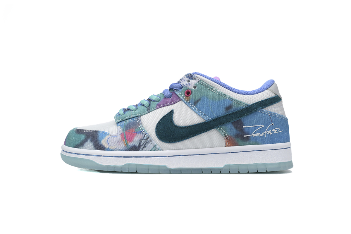 SB Dunk Low X Futura Laboratories 'Bleached Aqua'
