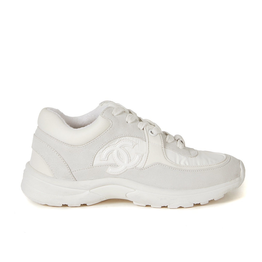 C*hanel Sneakers Triple White
