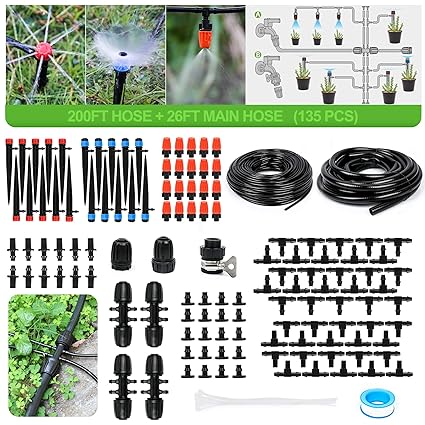 226FT Greenhouse Micro Drip Irrigation Kit 