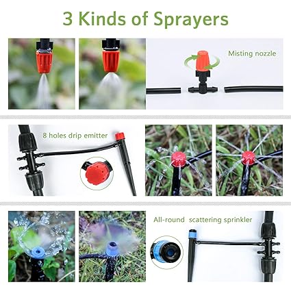 226FT Greenhouse Micro Drip Irrigation Kit 