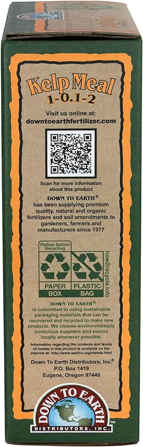 Down to Earth Organic Kelp Meal Fertilizer Mix 1-0.1-2, 4 lb