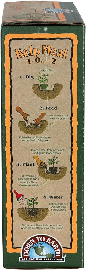 Down to Earth Organic Kelp Meal Fertilizer Mix 1-0.1-2, 4 lb