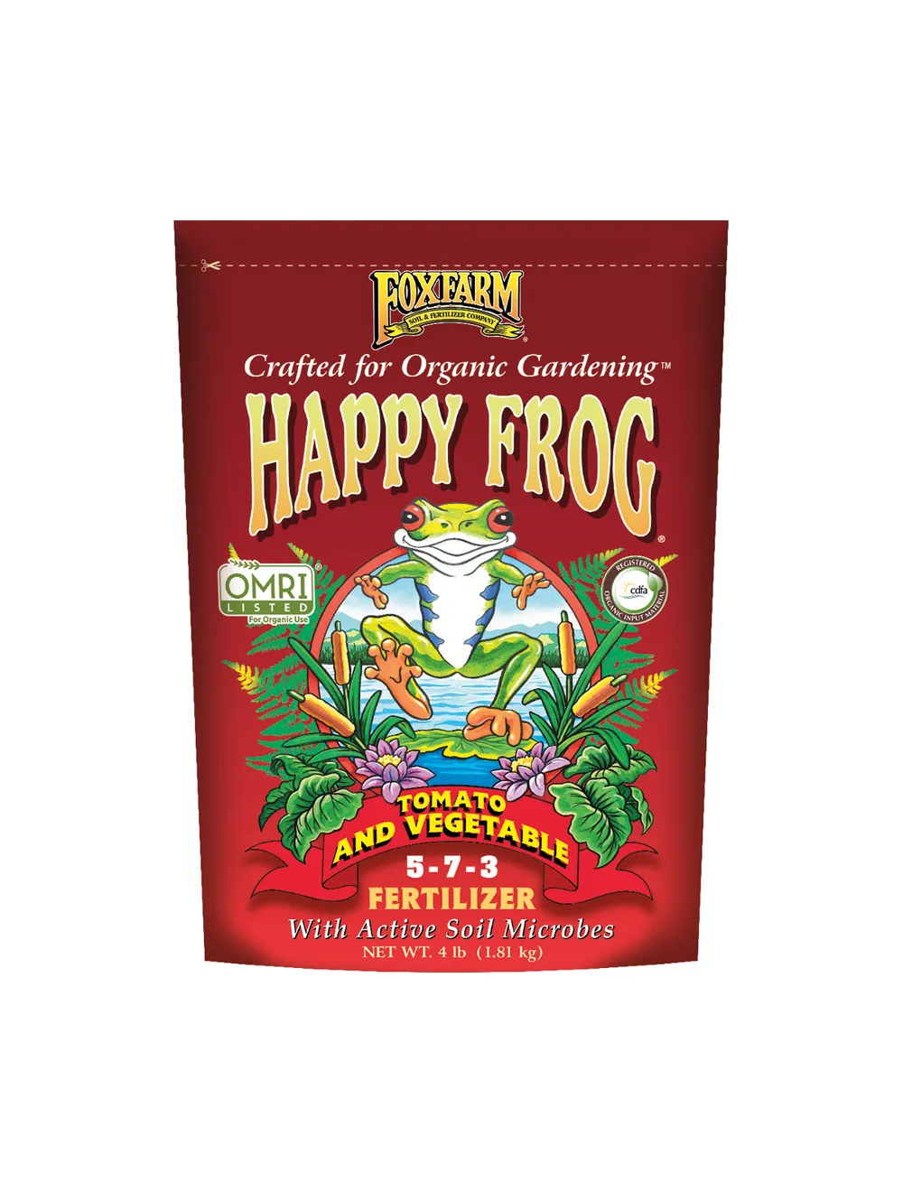 FoxFarm Happy Frog Tomato and Vegetable Fertilizer, 4 Ib bag