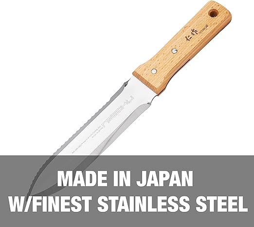 The Original Hori Hori Namibagata Japanese Stainless Steel Weeding Knife