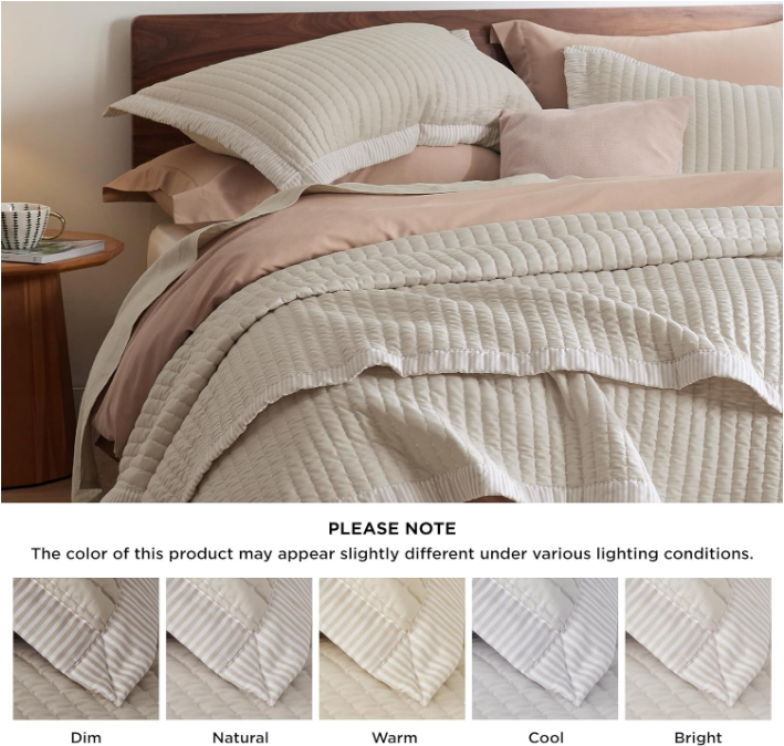 Queen Quilt Set Bedspread Coverlet Queen Size - Lightweight Soft Bedding Set for All Seasons, Corduroy Pattern Quilt Set, 3 Pieces, 1 Quilt (90"x96") & 2 Pillow Shams (20"x26"+2")