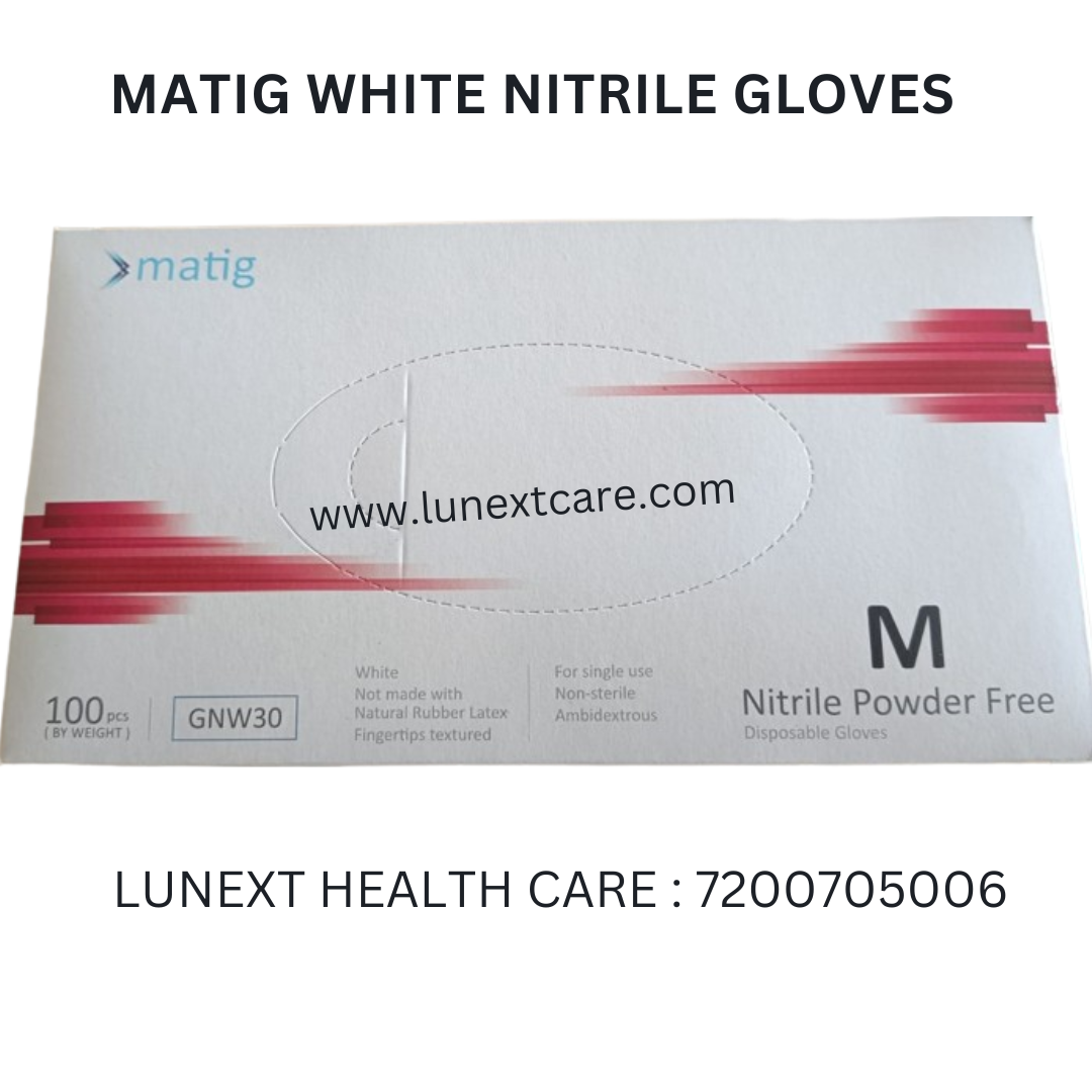 Matig white Nitrile glove