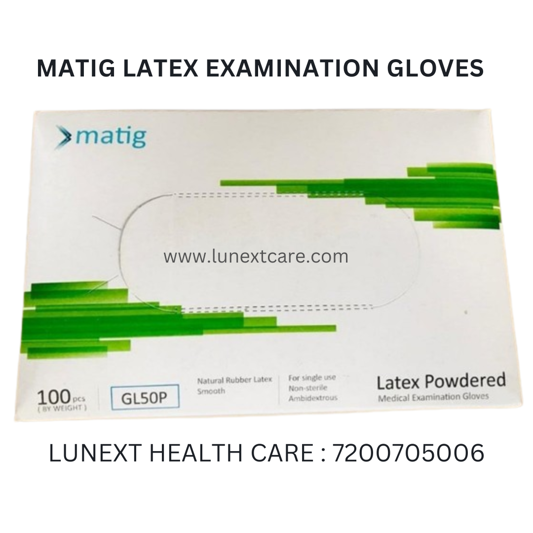 Matig Latex examination glove powdered