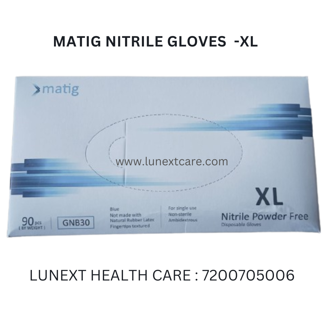 Matig Blue nitrile gloves - XL