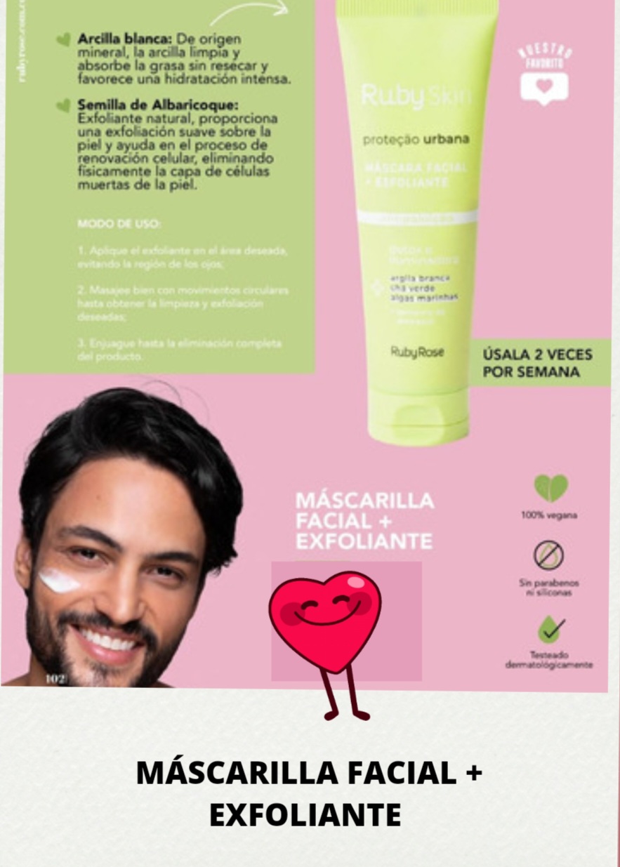 Mascarilla exfoliante antioxidante