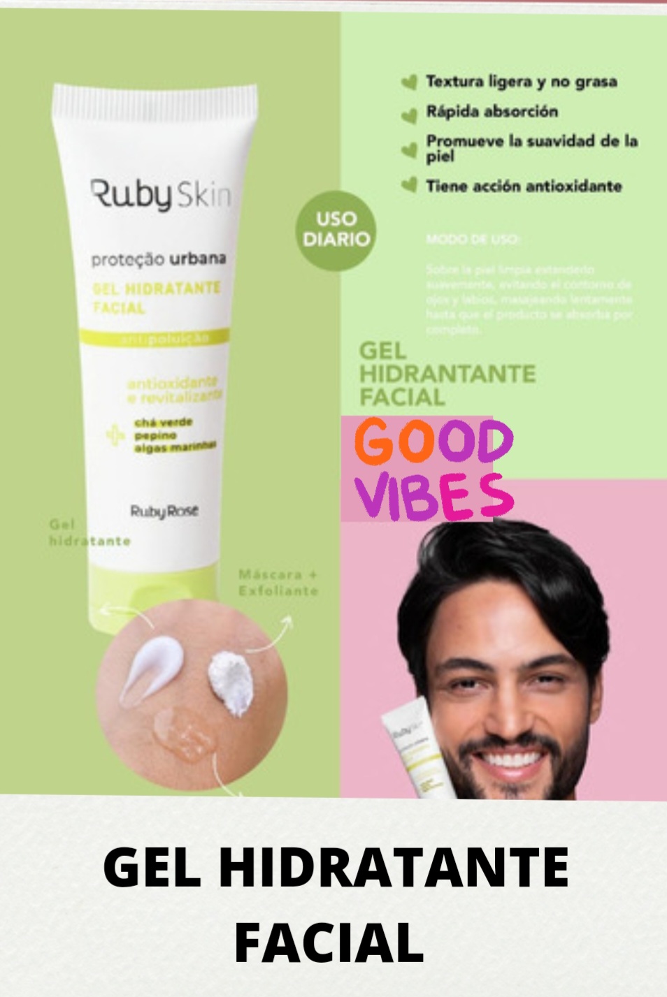 Gel hidratante facial