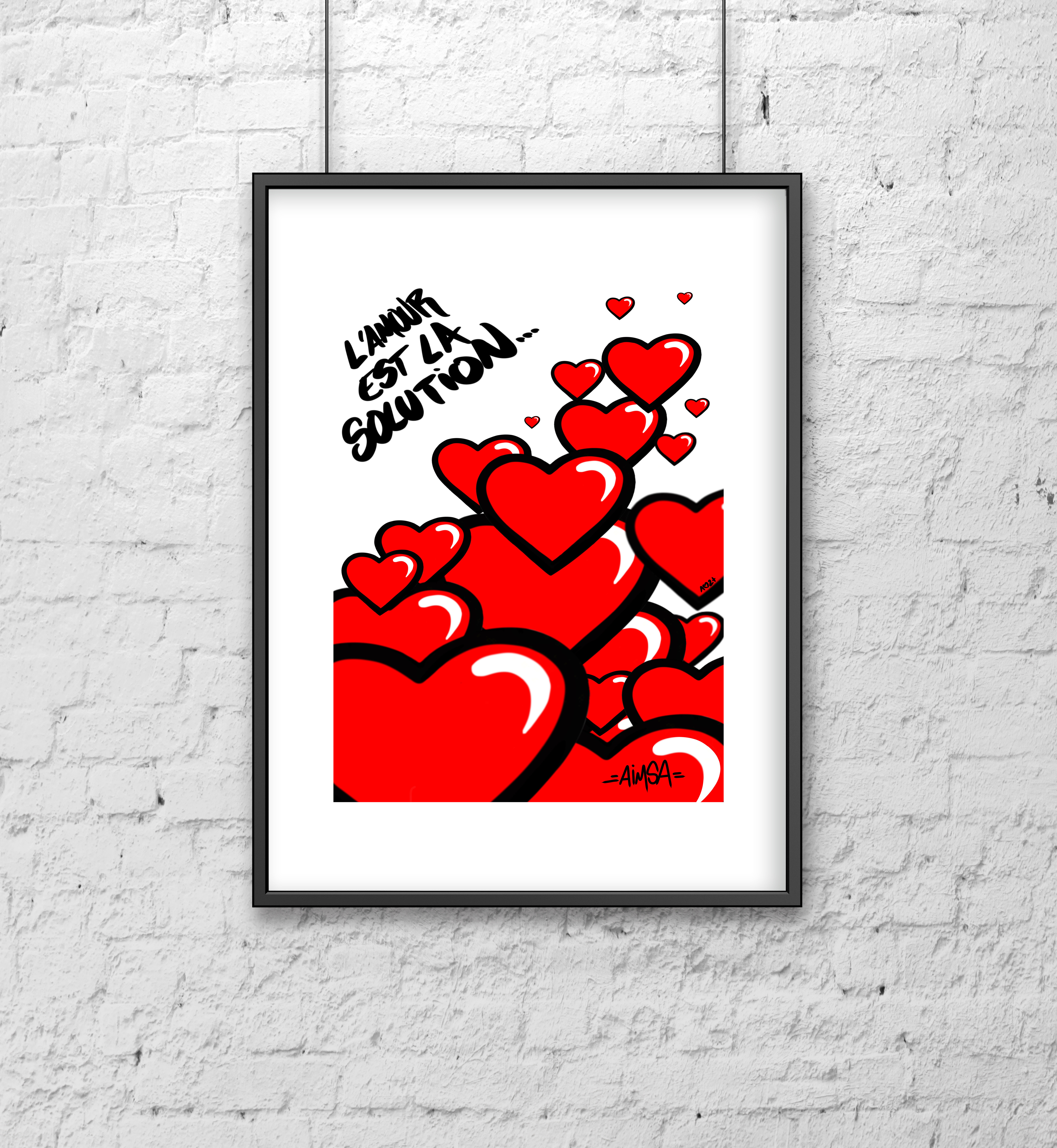 Illustration  -  "L'amour est la solution'"