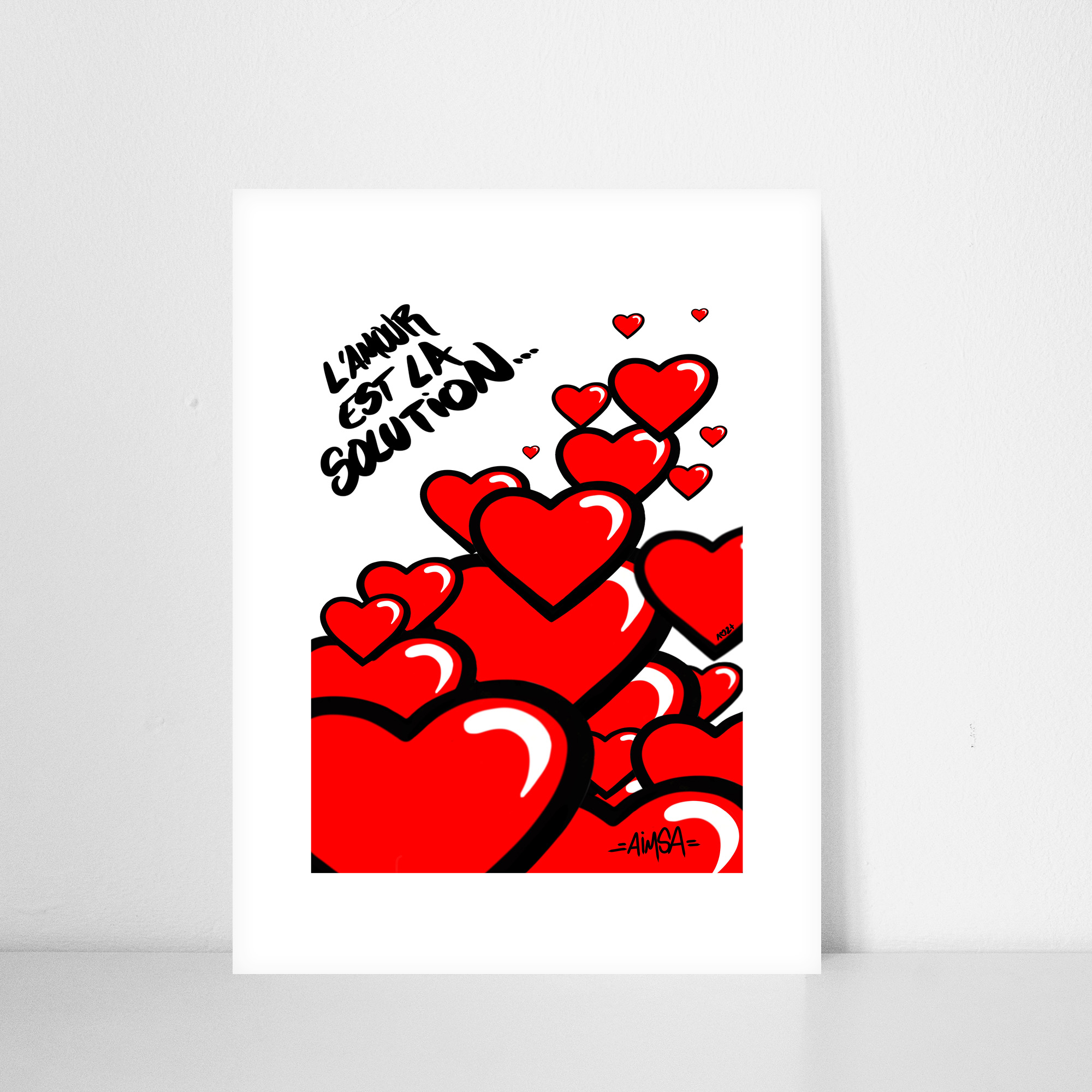 Illustration  -  "L'amour est la solution'"