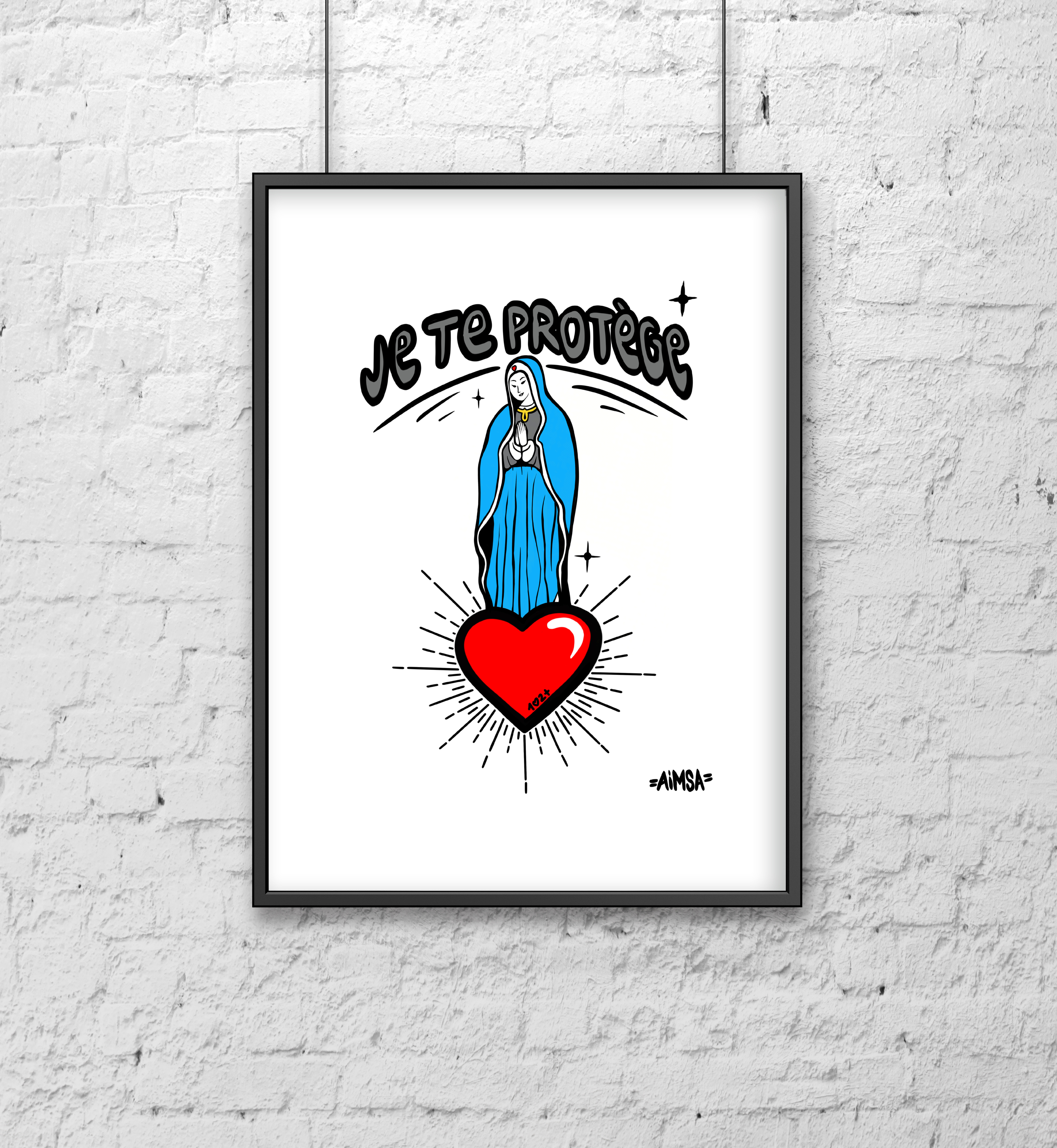 Illustration  -  "Je te protege'"