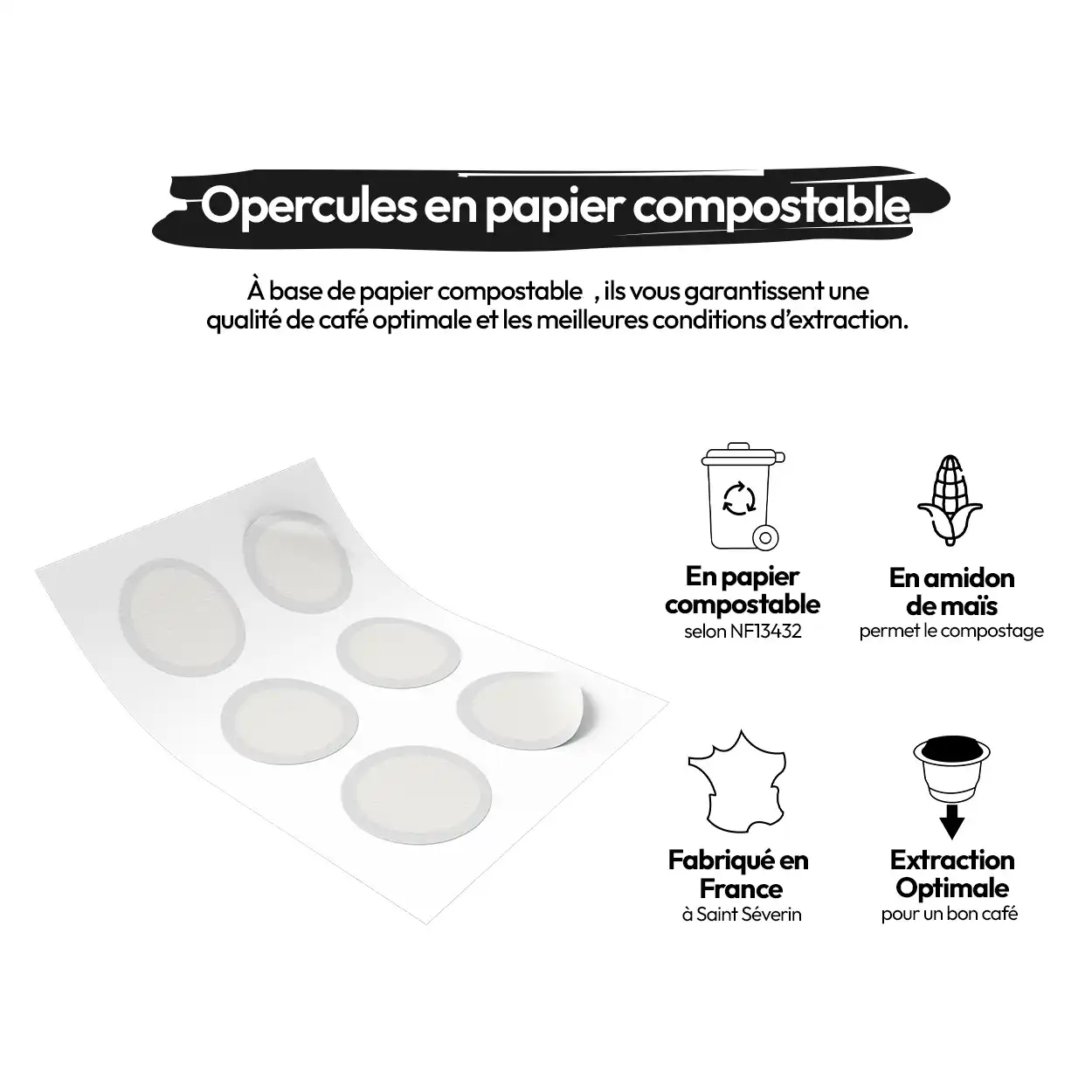 Opercules en papier pour capsules réutilisables Caps'me compatibles Nespresso®