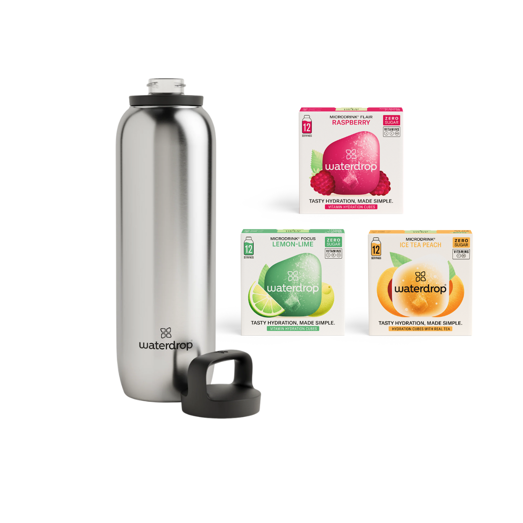 Coffret Gourde Inox 1L & 36 Waterdrop