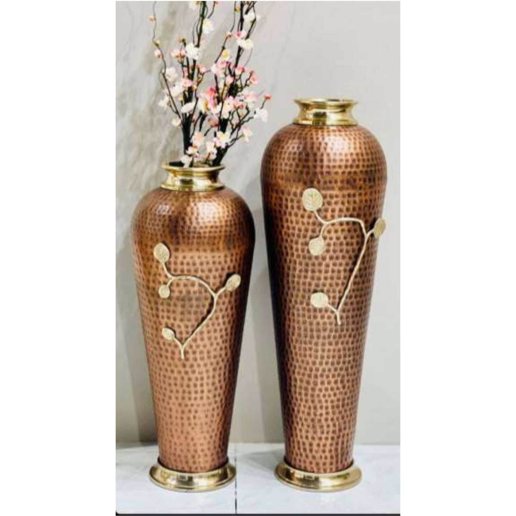 Copper Finish Flower Vase 