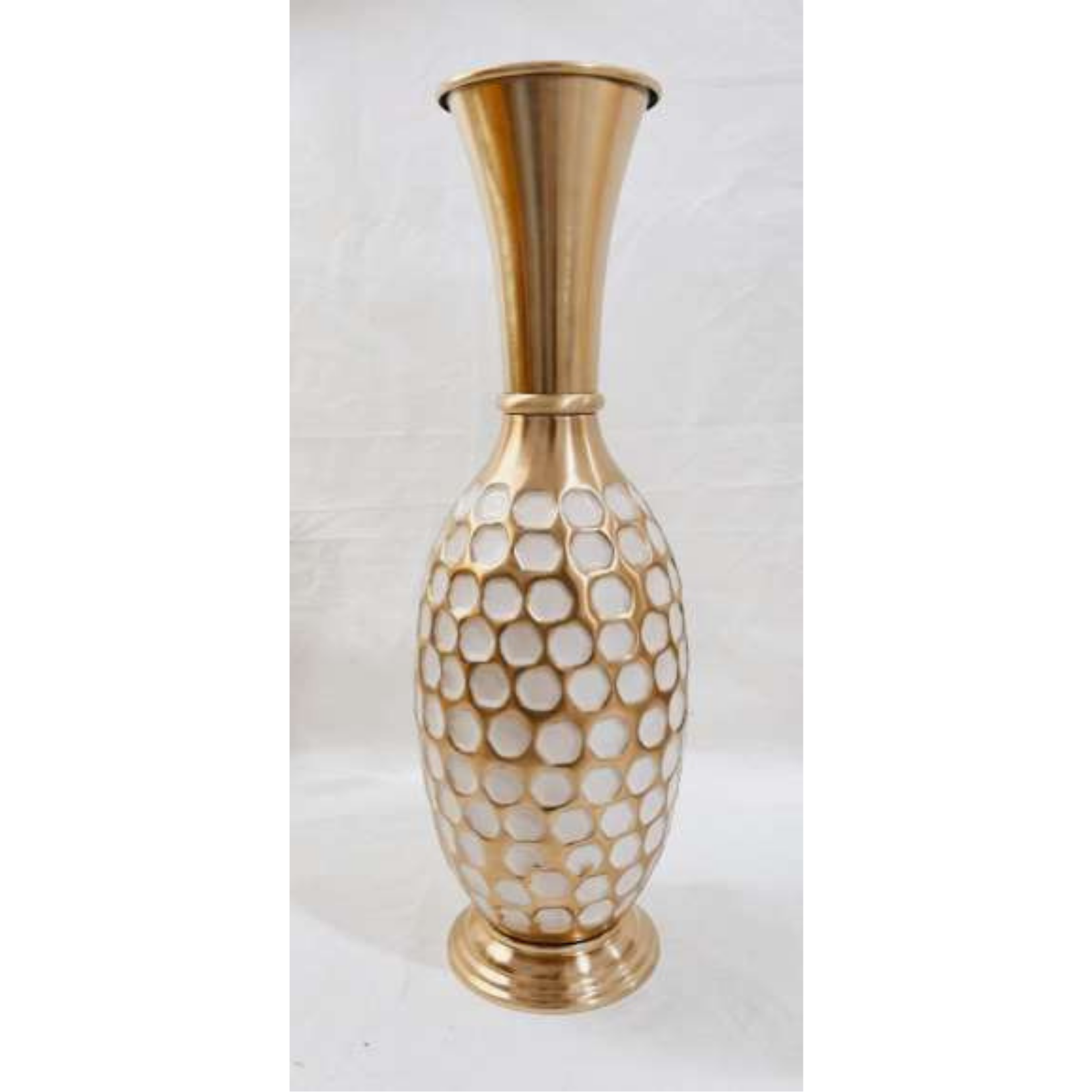 Ivory Hammered Vase