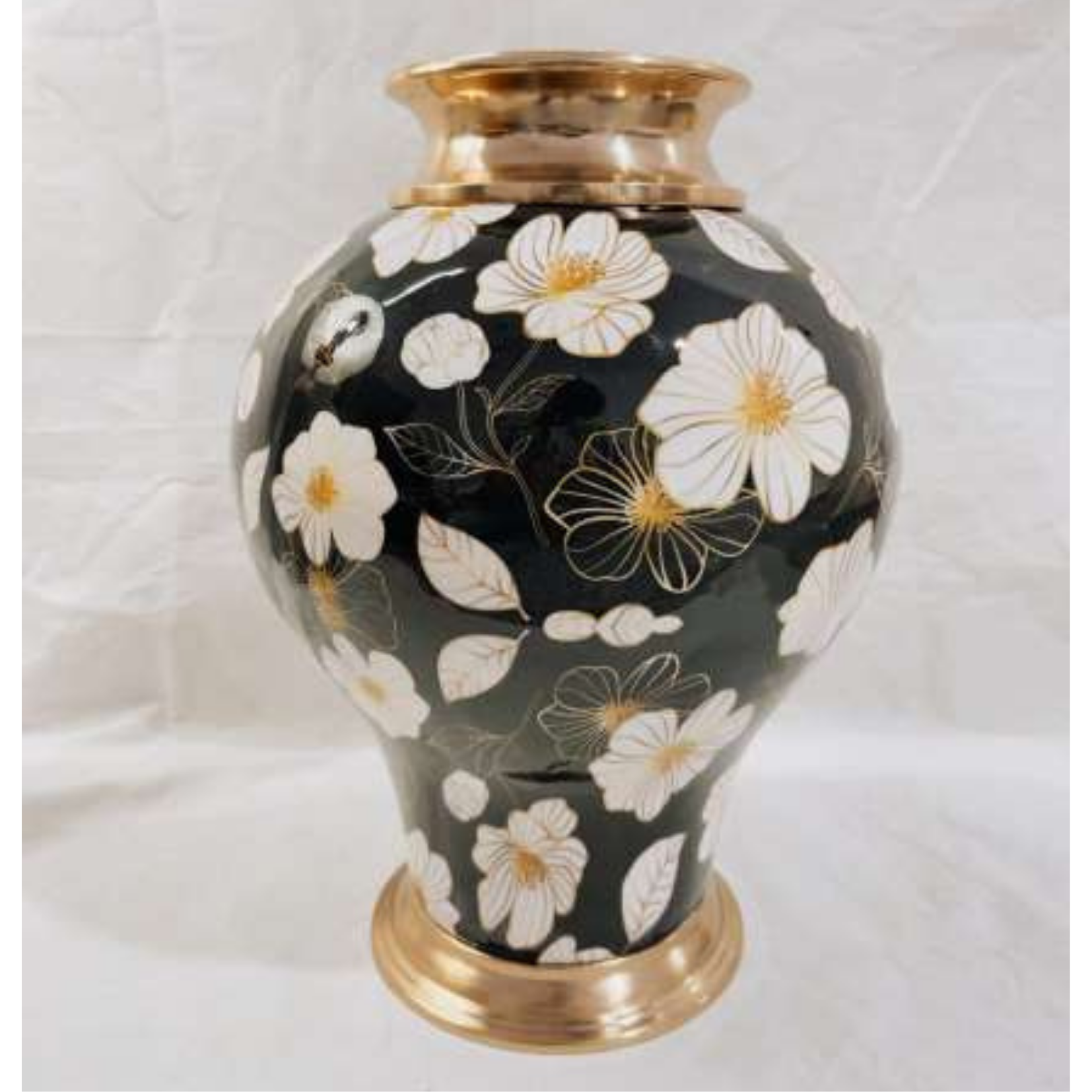 Black Printed Vase