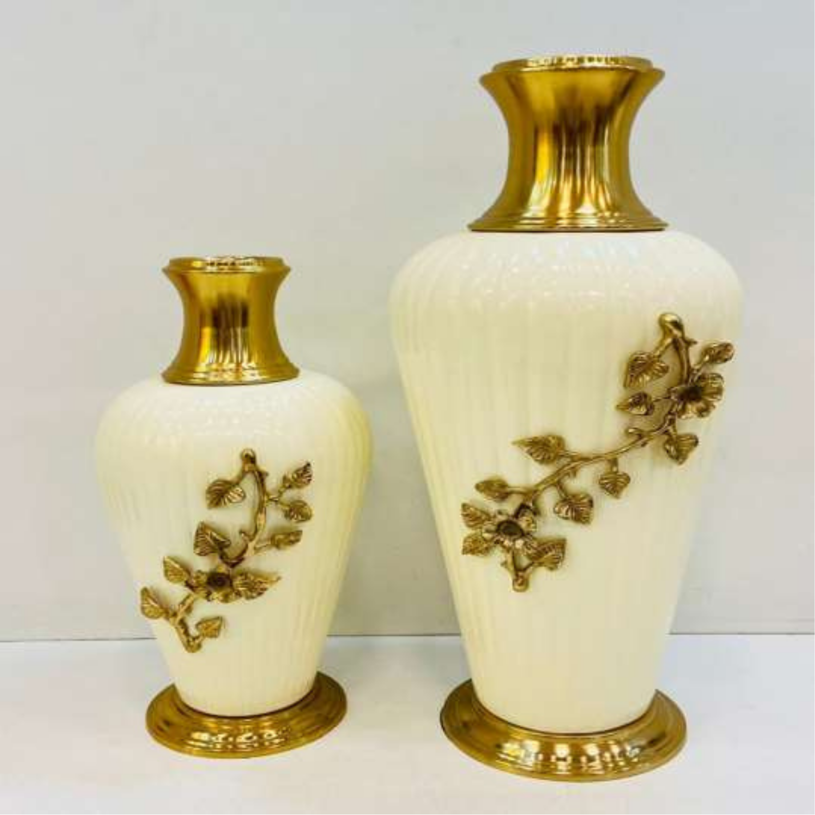 White Leaf Vase
