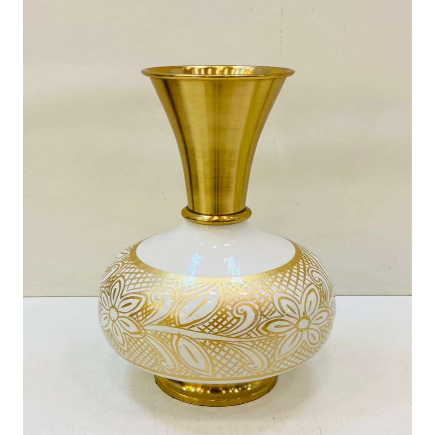 White Painted Vase