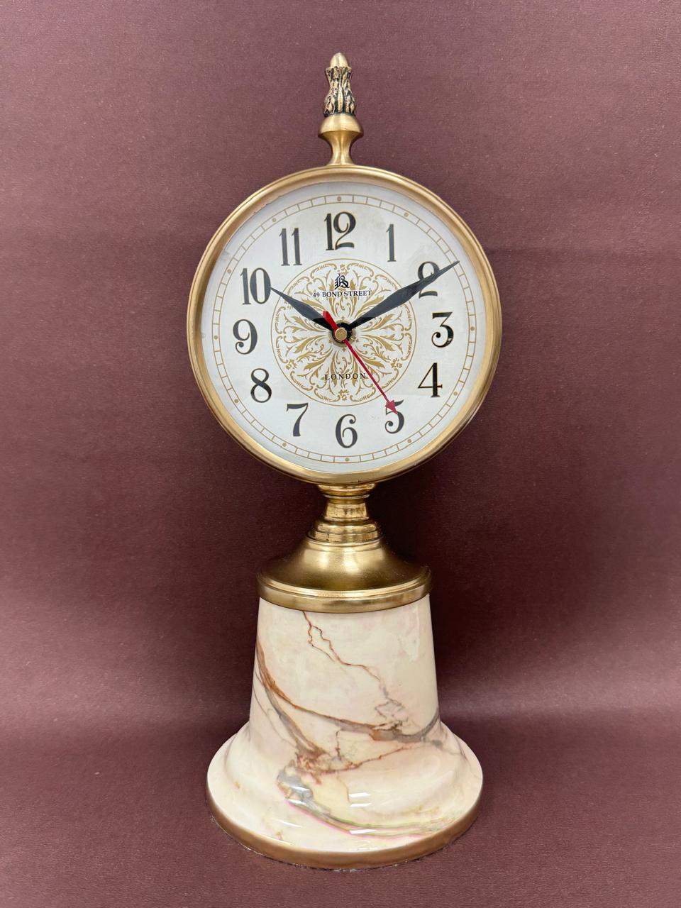 White Onyx Clock