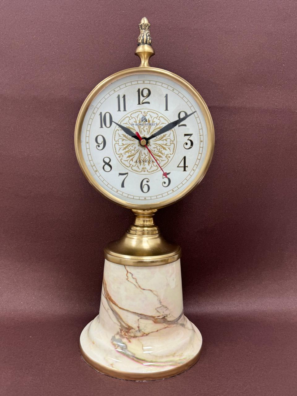 White Onyx Clock