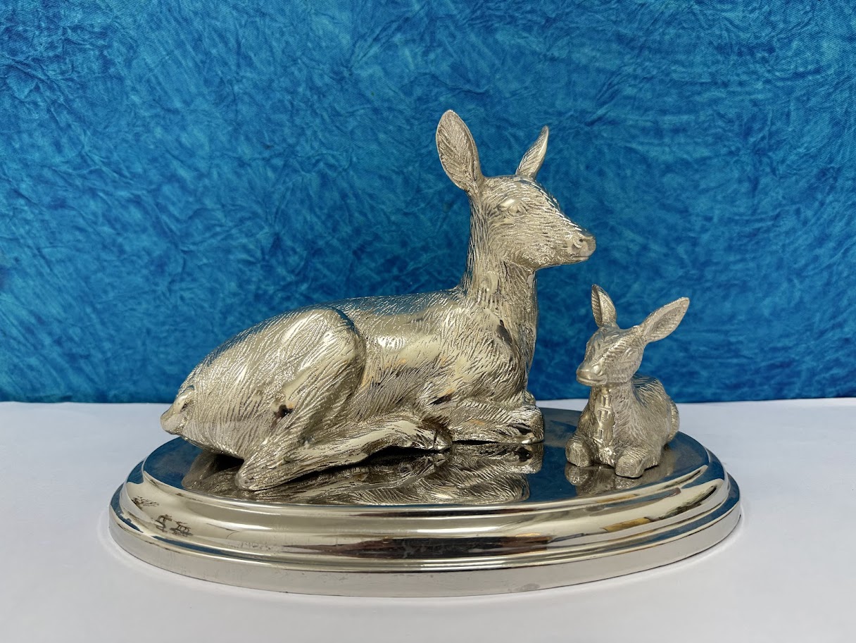Elysian Bond: Deer with Fawn Sculpture