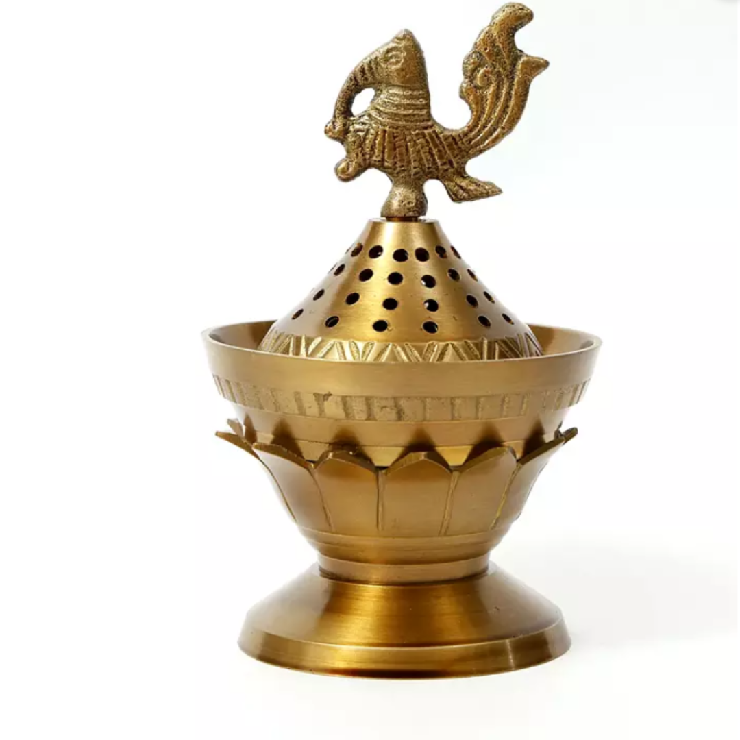 Peacock Design Dhoop Dani / Incense Diffuser