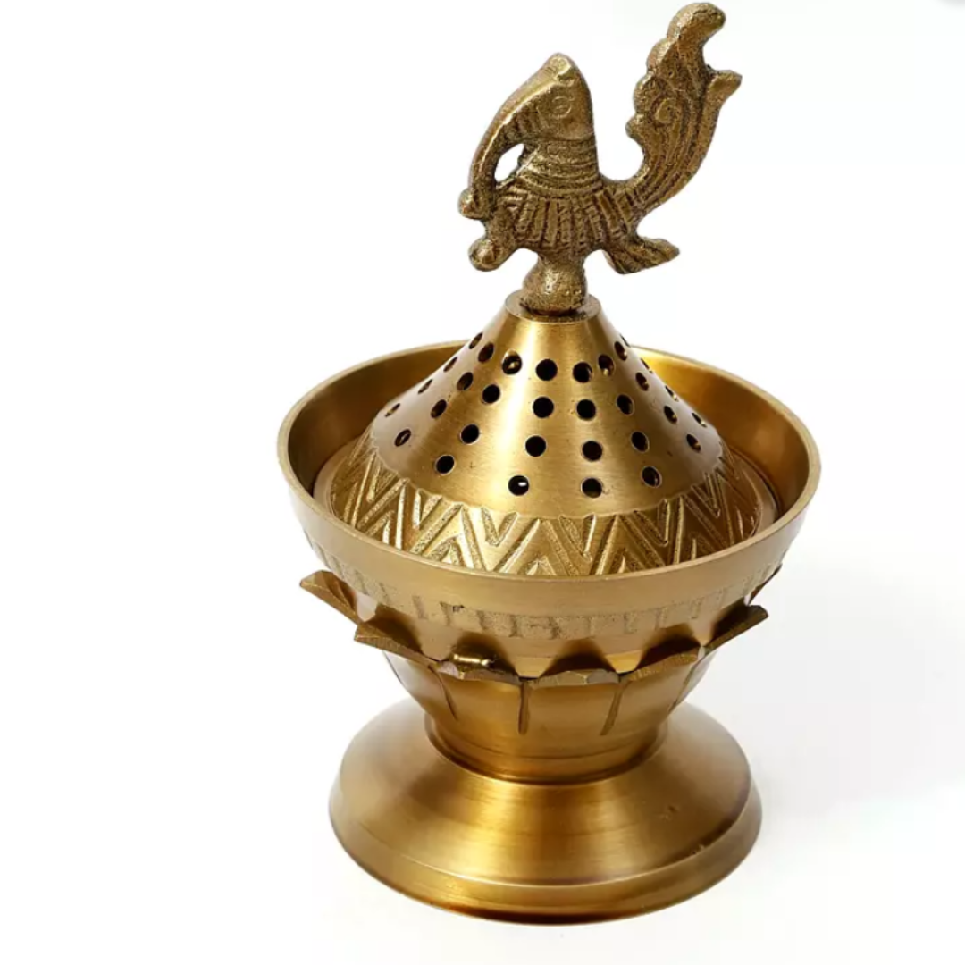 Peacock Design Dhoop Dani / Incense Diffuser