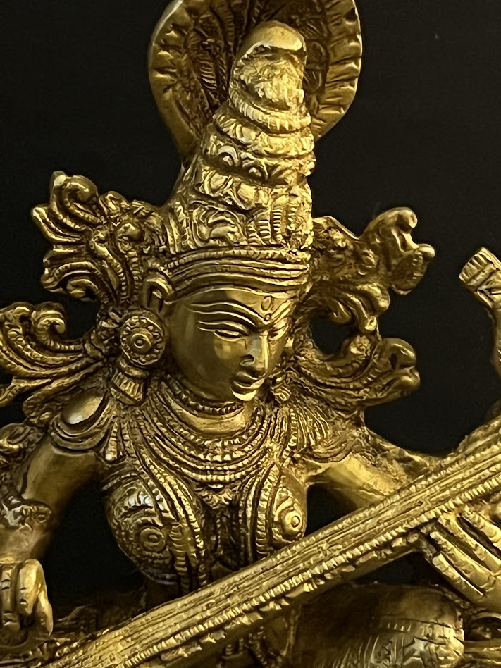 Superfine Brass Saraswati Idol