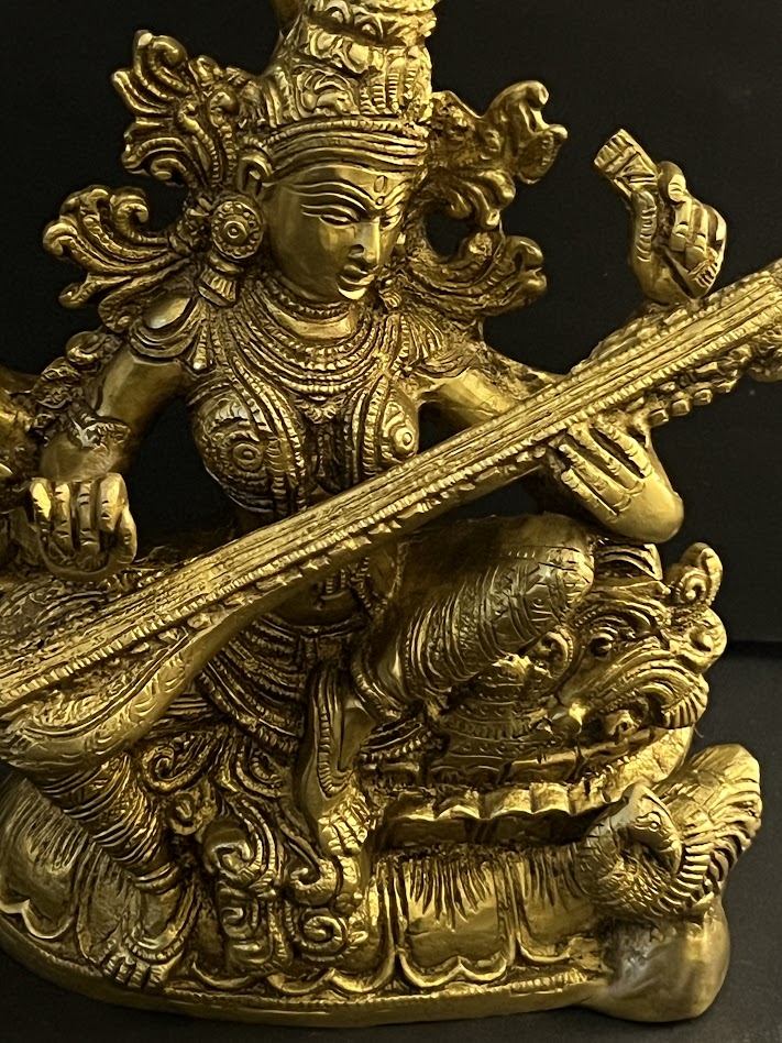 Superfine Brass Saraswati Idol