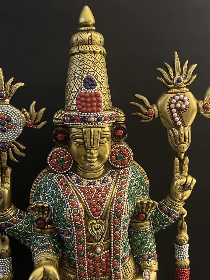 Brass Lord Tirupati Balaji Venkateshwara Swamy Idol