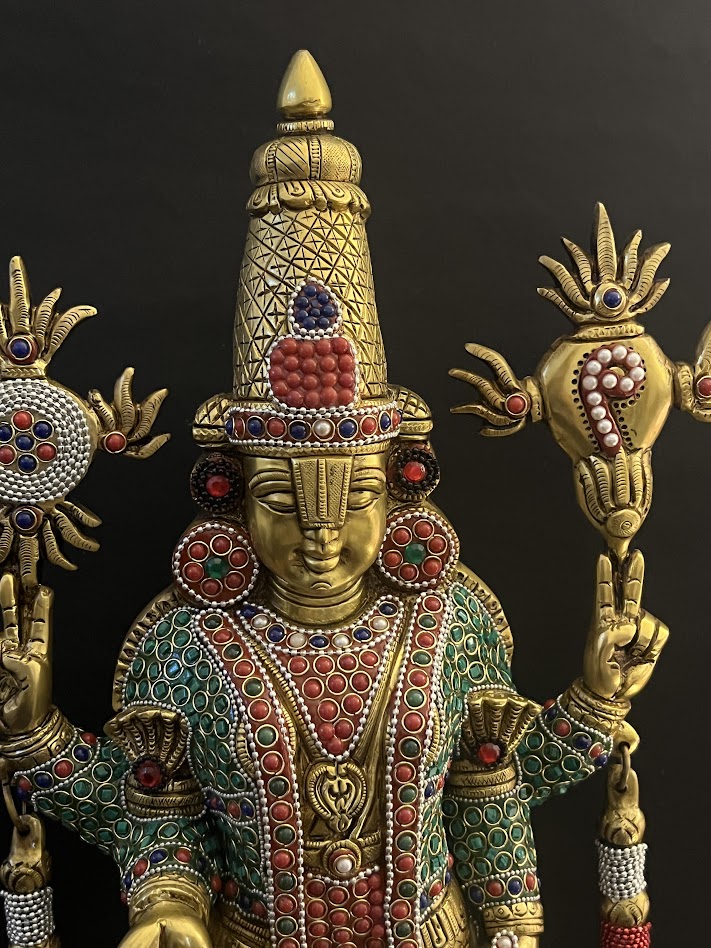 Brass Lord Tirupati Balaji Venkateshwara Swamy Idol