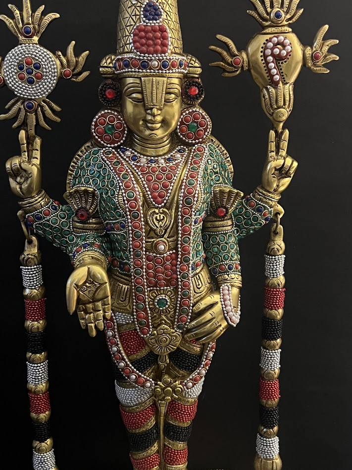 Brass Lord Tirupati Balaji Venkateshwara Swamy Idol