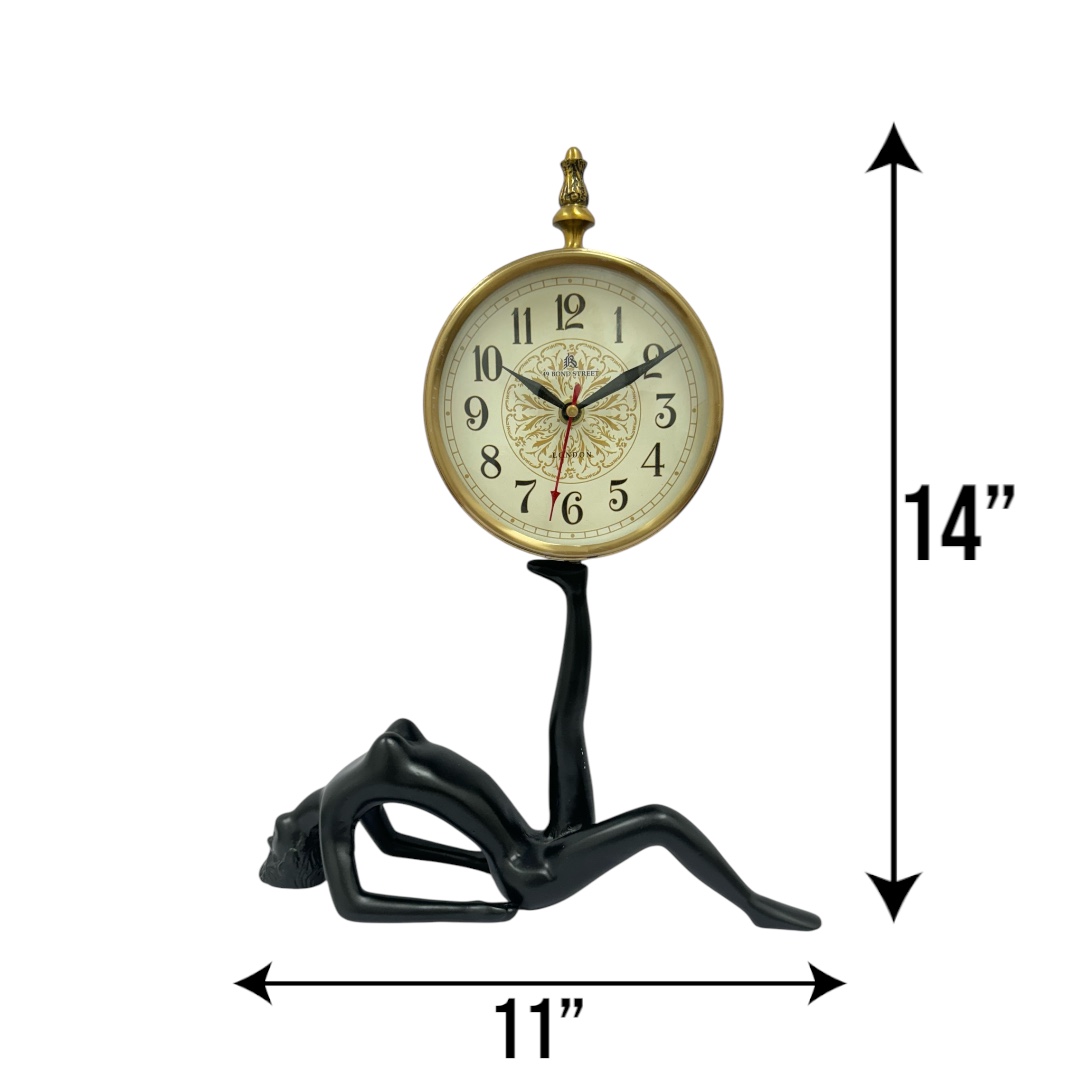 Lady Yoga Pose Clock  