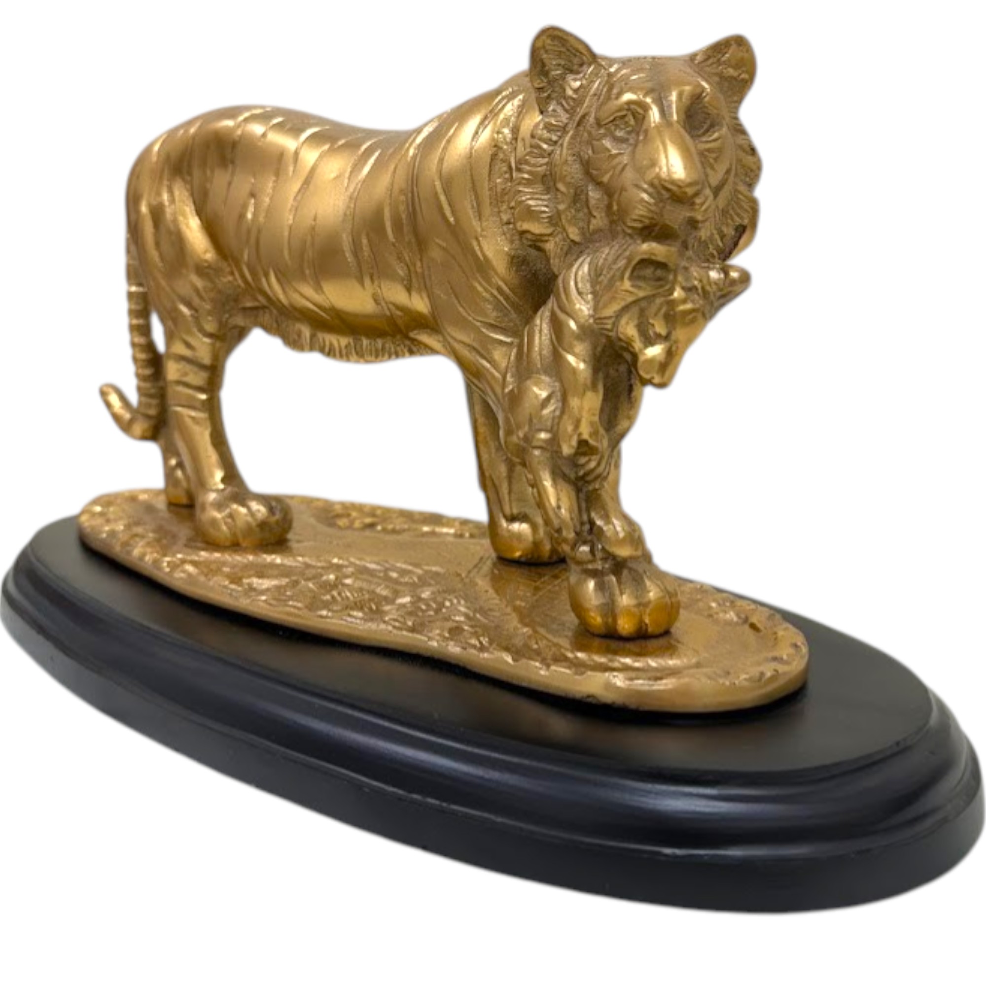 Mother Tiger with Cub Sculpture