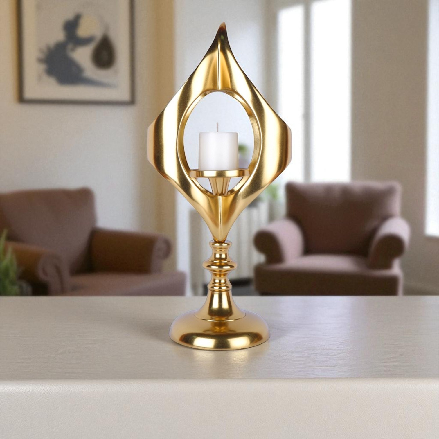Luxurious Golden Candle Stand 