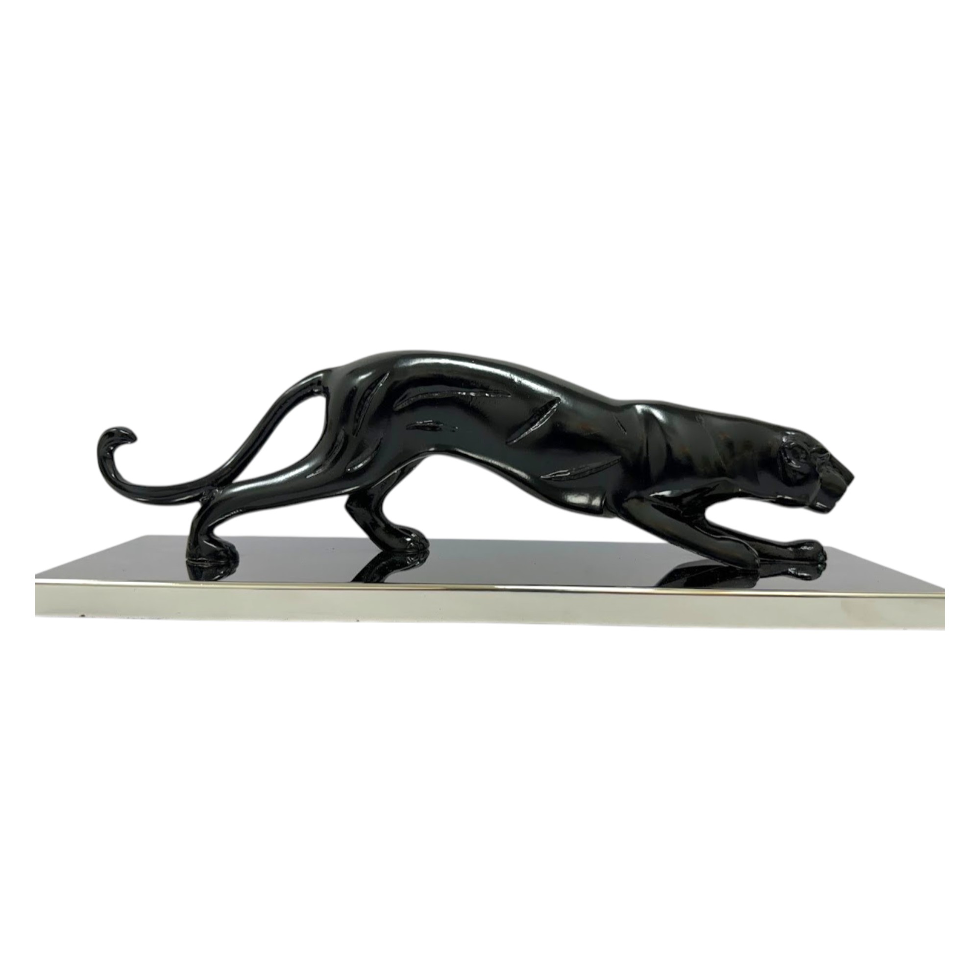 Noir Panther on Silver Base