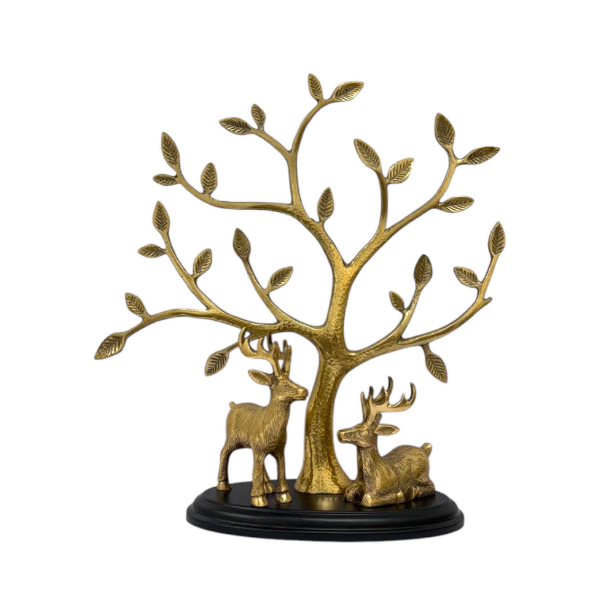 Deer Couple Under Tree Figurine