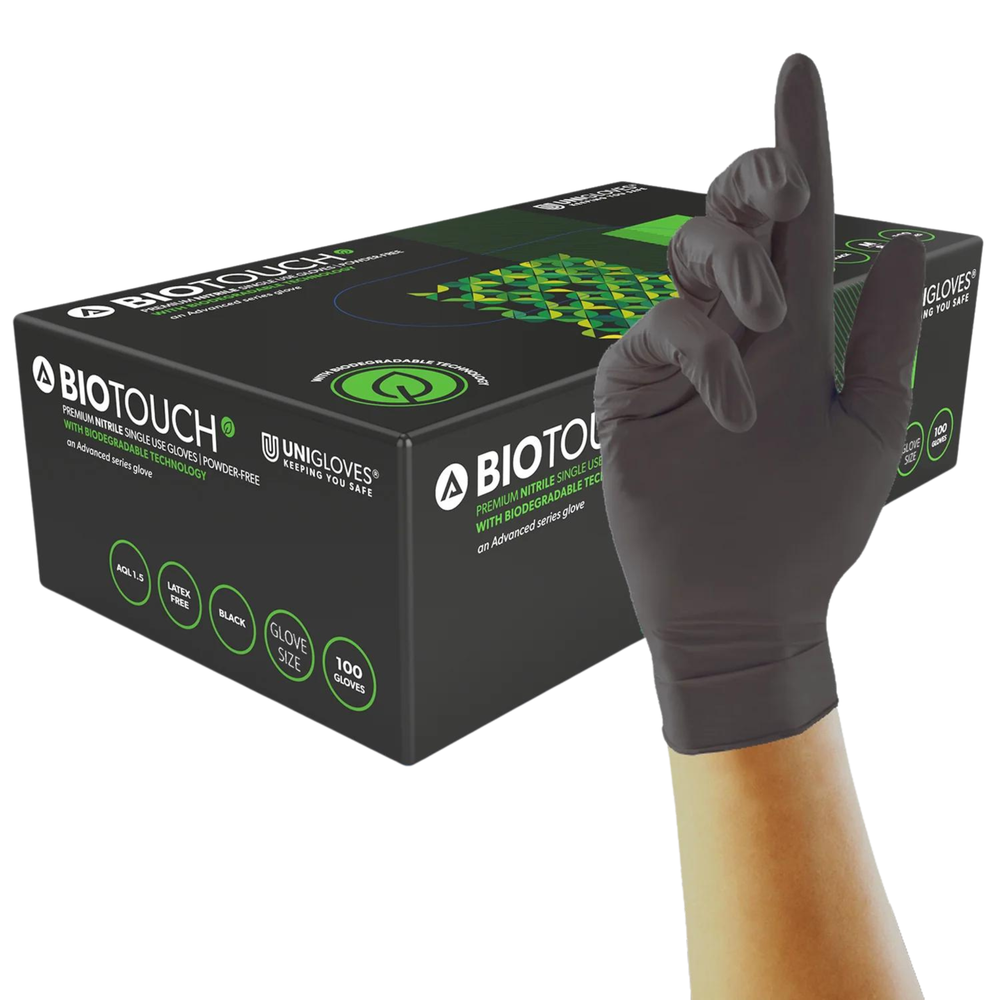 BioTouch Black Nitrile Gloves