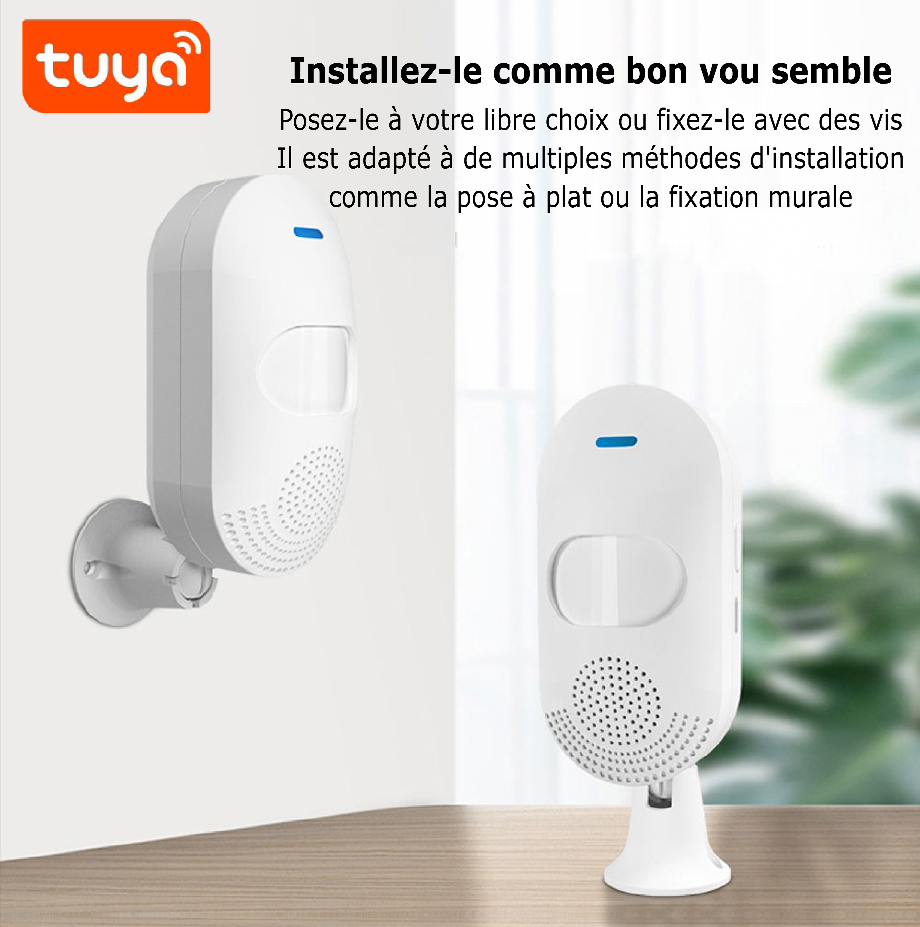  Détecteur de Mouvement Infrarouge avec Sirène Intégrée