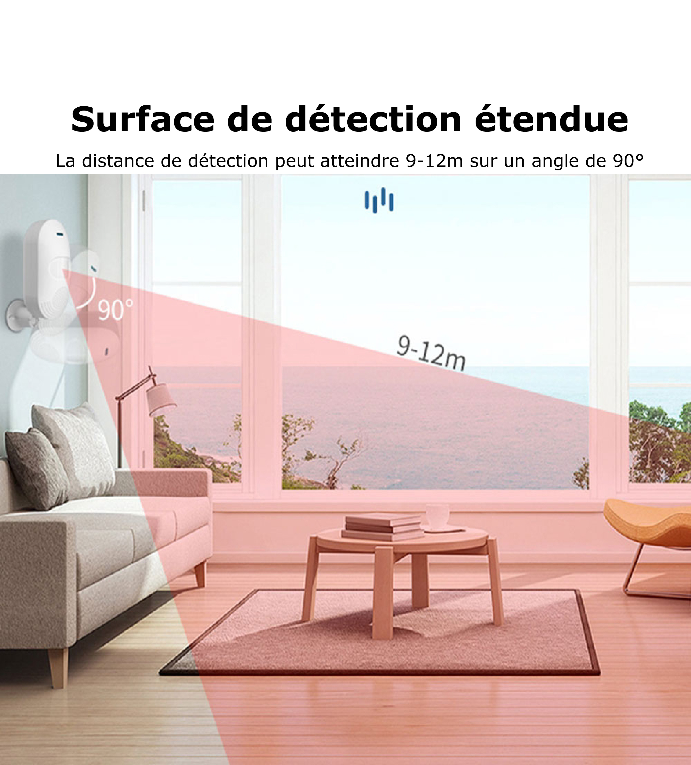  Détecteur de Mouvement Infrarouge avec Sirène Intégrée