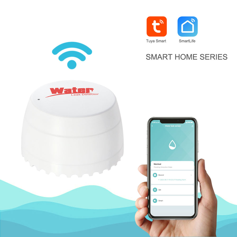 Détecteur d'Inondation Wi-Fi Intelligent Intégré au Système Tuya