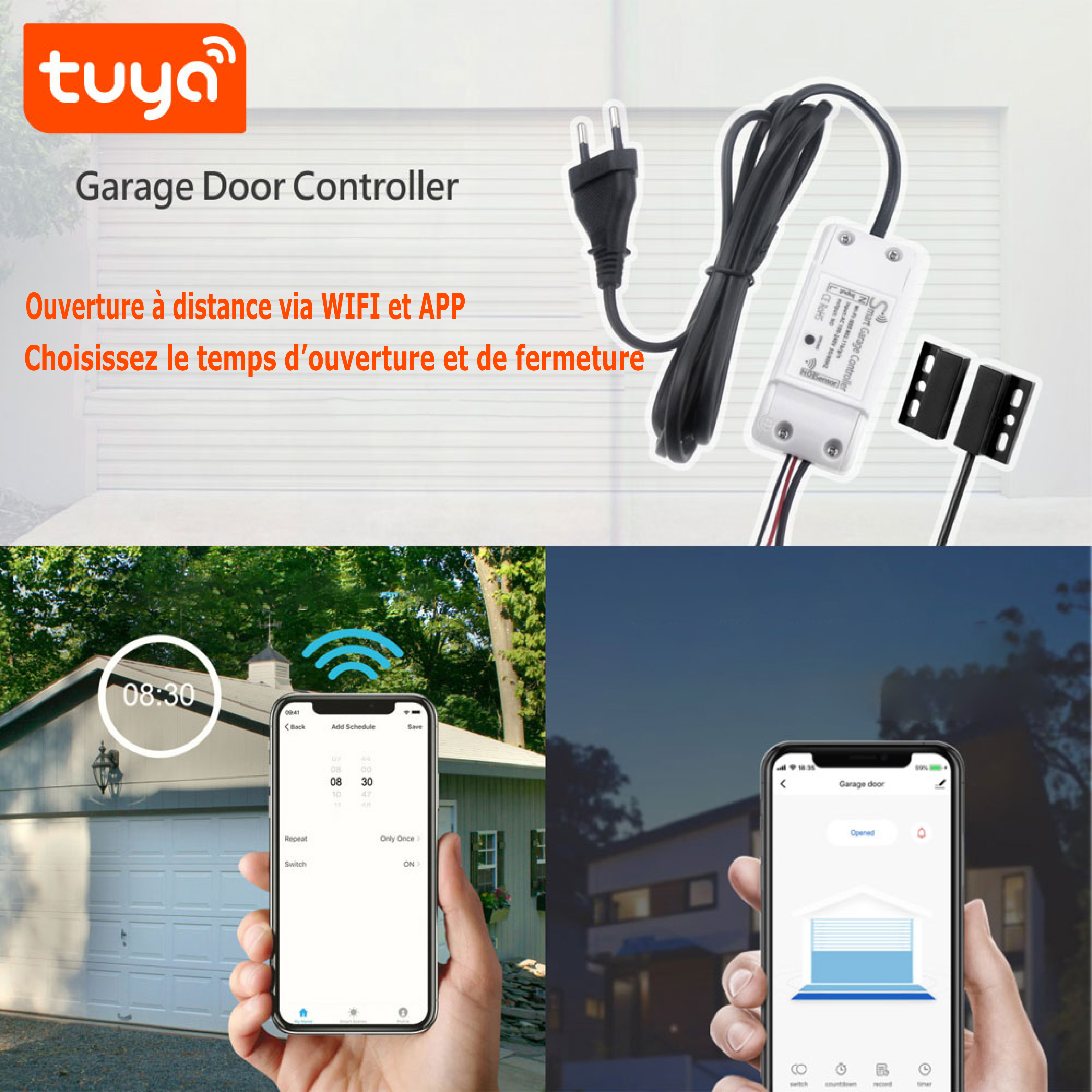 Contrôlez à distance vos portes de garage avec le module intelligent sans fil SL-WD003 et la technologie Tuya