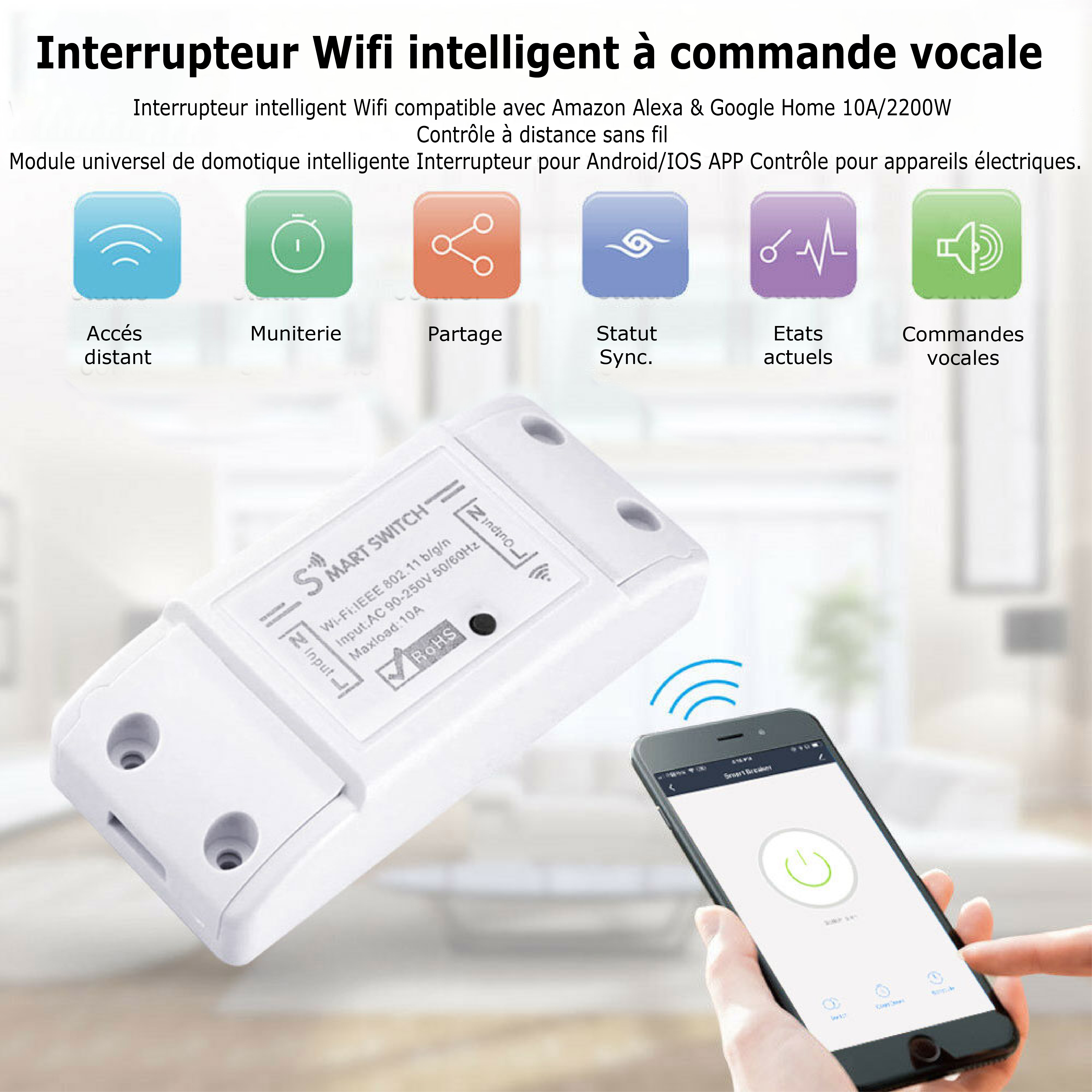 Gérez vos appareils à distance avec élégance grâce au commutateur WiFi Tuya